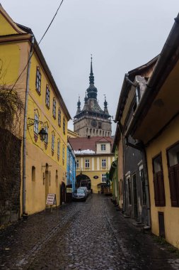Renkli sokakları Sighisoara, Romanya
