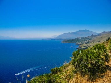 Güzel bir plaj Zingaro doğal rezerv, Sicilya