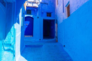 Şef Chaouen 'in mavi sokakları, Fas