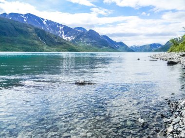Güzel Gjendesheim göl Jotunheimen Milli Parkı, Norveç