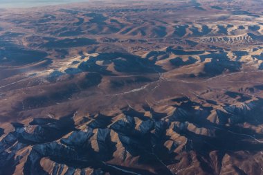 Moğolistan Gobi Çölü manzara havadan görünümü