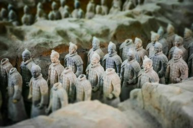 Xi'An, Çin, 25 Aralık 2017: Terracotta savaşçıları army 