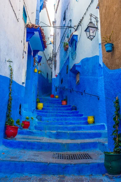 Şef Fas 'ın mavi merdivenleri.