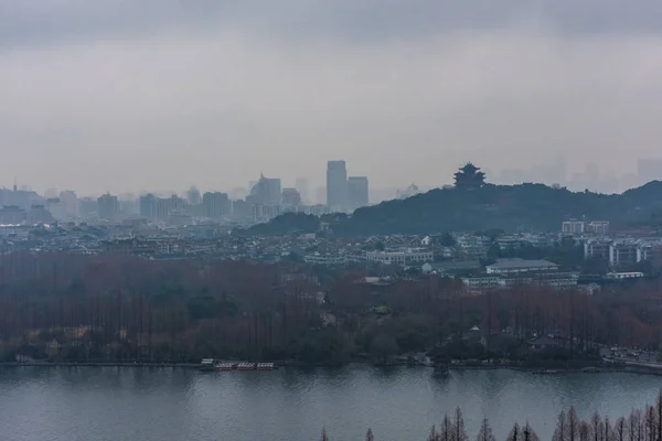 Leifeng Pagoda Hangzhou Çin Batı Gölden Peyzaj — Stok fotoğraf