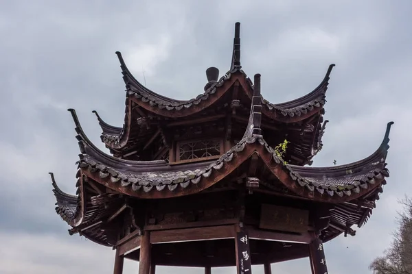 Hermoso Pabellón Tradicional Chino Lago Oeste Hangzhou China —  Fotos de Stock