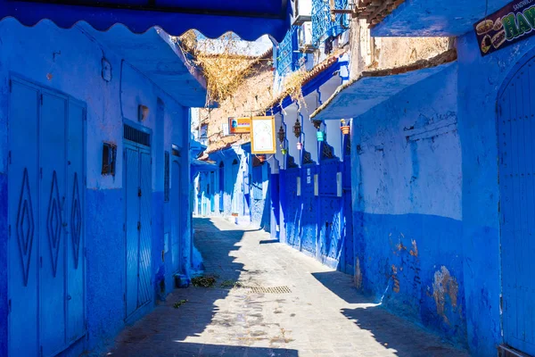 Strade Blu Chefchaouen Marocco — Foto Stock