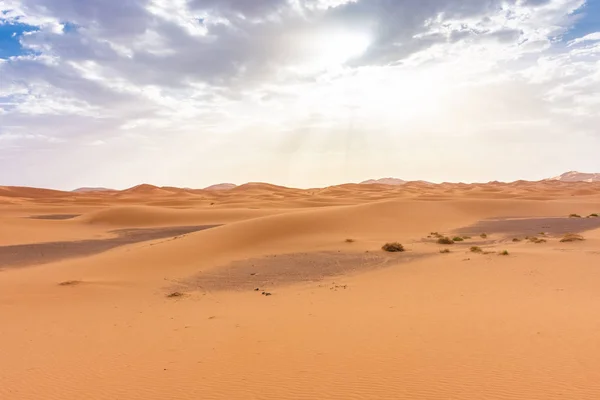 Beautiful Landscape Sahara Desert Erg Chebbi Merzouga Morocco — Stock Photo, Image