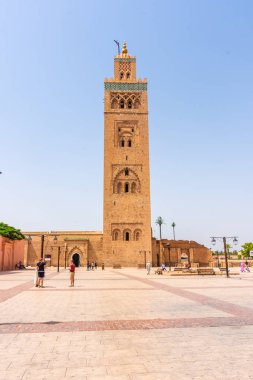 MARRAKECH, Fas, 29 AĞUSTOS 2018: Koutobia Camii