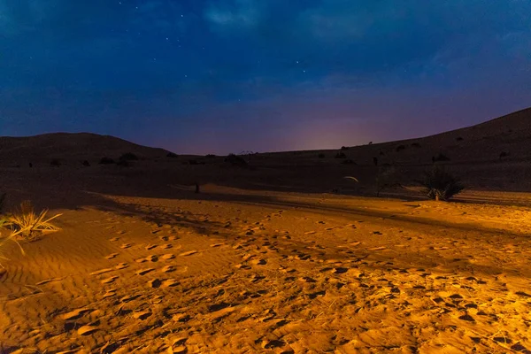 Campo Tenda Deserto Saara Erg Chebbi Marrocos — Fotografia de Stock