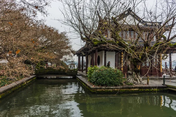 Çin Tapınak Yakınındaki West Lake Hangzhou Çin — Stok fotoğraf