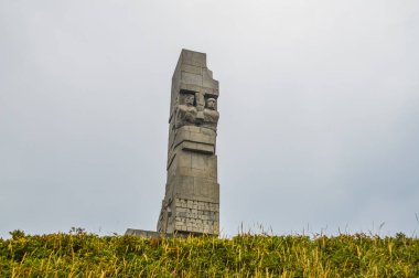 Gdansk, Polonya, 19 Ağustos 2018: Westerplatte Anıtı 