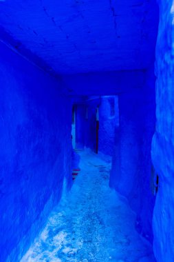 Şef Chaouen 'in mavi sokakları, Fas