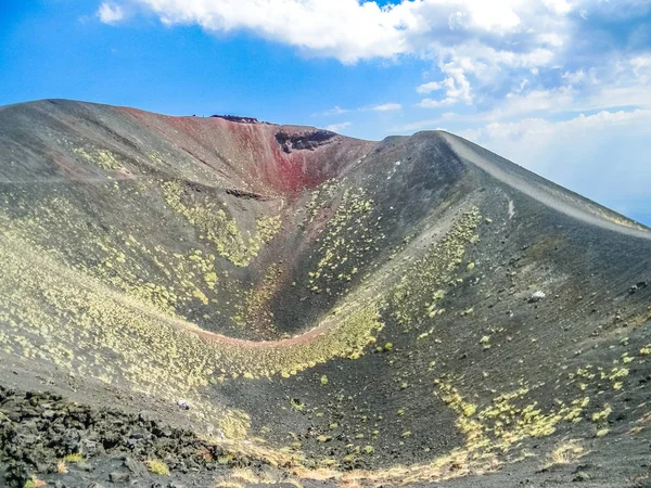 Kráter Etna Mount Sicily Táj — Stock Fotó