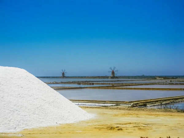 Salt Flats Trapani Sicília — Fotografia de Stock