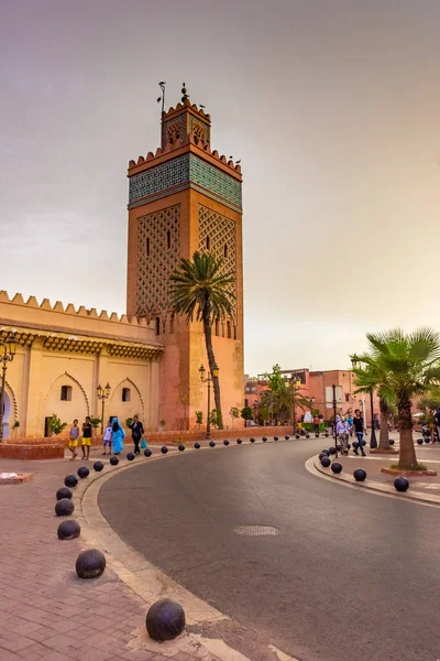 MARRAKECH, FOCCO, 31 AĞUSTOS 2018: Marakeş 'in sokak manzarası