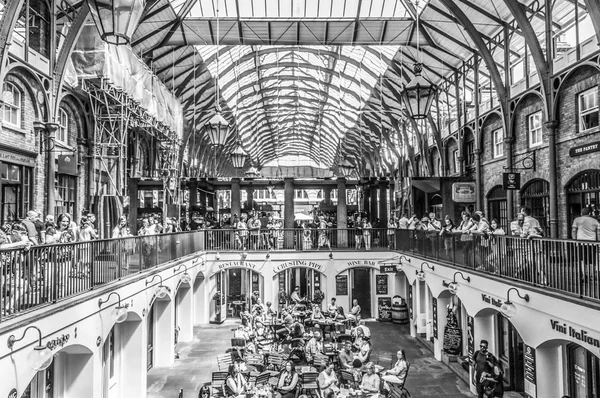 London Storbritannien September 2018 Över Covent Garden Gallery Svart Och — Stockfoto