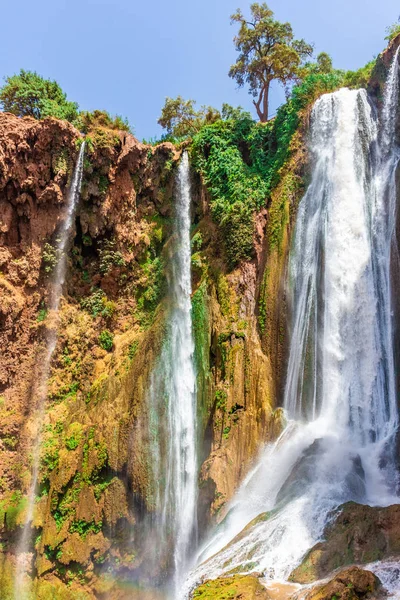 Die Wunderschönen Ouzoud Wasserfälle Der Höchste Wasserfall Nordafrikas — Stockfoto