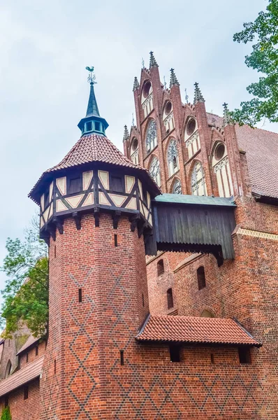 Torre Del Castello Malbork Polonia — Foto Stock