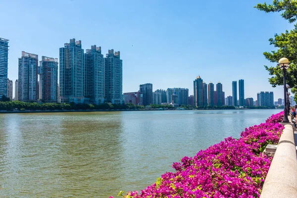 Guangzhou China Listopad 2019 Krajobraz Miasta Guangzhou Nad Rzeką Perłą — Zdjęcie stockowe