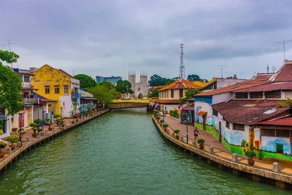 Beau Canal Malacca Malaisie — Photo