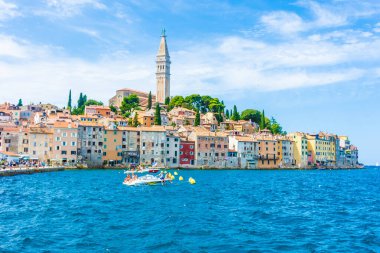 Hırvatistan 'ın Rovinj eski kentinin güzel manzarası