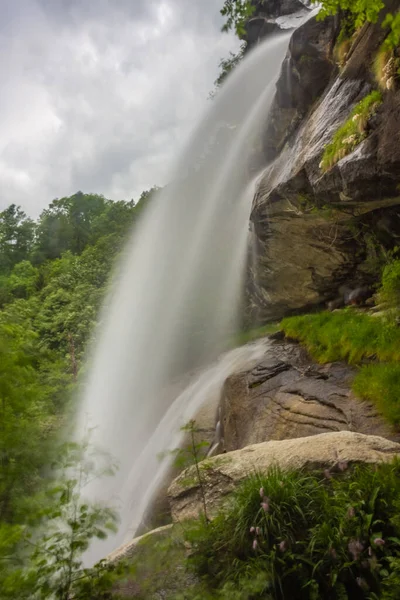 The big waterfall of Noasca, Piedmont, Italy