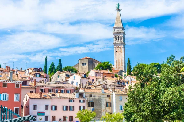Gyönyörű Kilátás Rovinj Óvárosa Horvátország — Stock Fotó