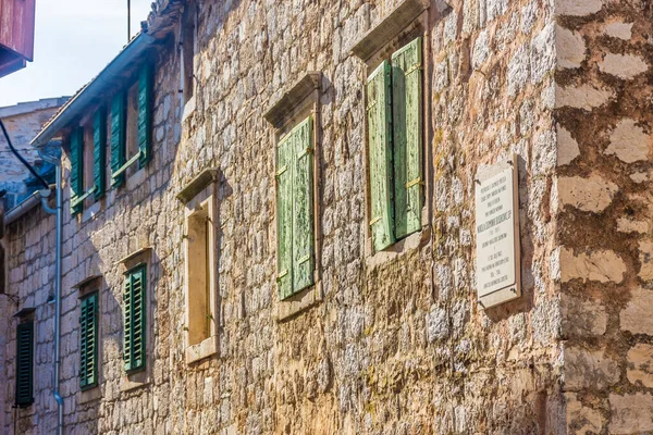 Stari Mezunu Hvar Hırvatlı Eski Bir Pencere — Stok fotoğraf