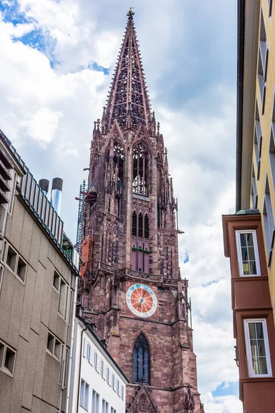Belltower Freiburg Brisgau Německo — Stock fotografie