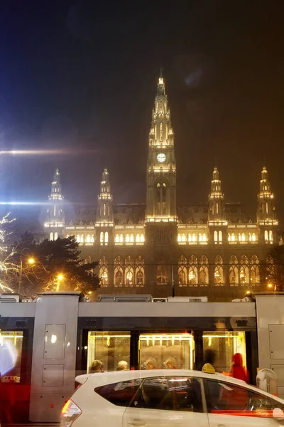 Vienna by Night. The townhall in Vienna - Wiener Rathaus - is one of the most impressive buildings in Vienna.