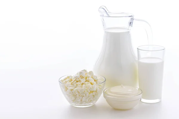 Mléčná Kuchyně Velmi Užitečná Pro Zdraví Kostí Čerstvé Kravské Mléko — Stock fotografie