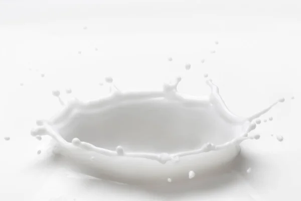 Mléko Stříkání Vysokou Rychlostí Aphy Lití Mléko Stříkání Izolované Bílém — Stock fotografie