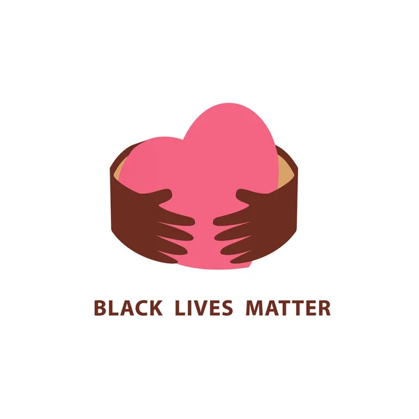 Siyah Hayatlar Madde Logosu Irkçılık Konsepti Irkçılığı Bırak Protesto Eden — Stok Vektör