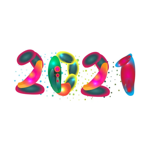 2021 Abbildung Des Schriftlichen Datums Jahr 2021 Vektor Konzept Bild — Stockvektor
