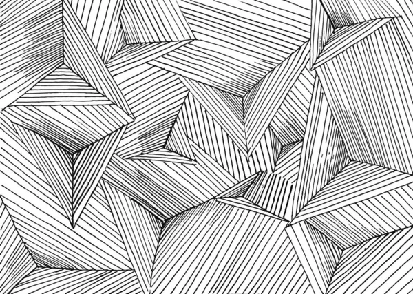 Abstrait Géométrique Fond Noir Blanc Ligne Vectorielle Papier Peint Fond — Image vectorielle