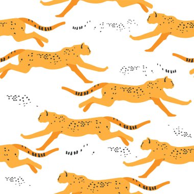 Çita pürüzsüz desen. Çita, Duvar kağıdı ve kumaş için çalışıyor. Vahşi hayvan arka planı