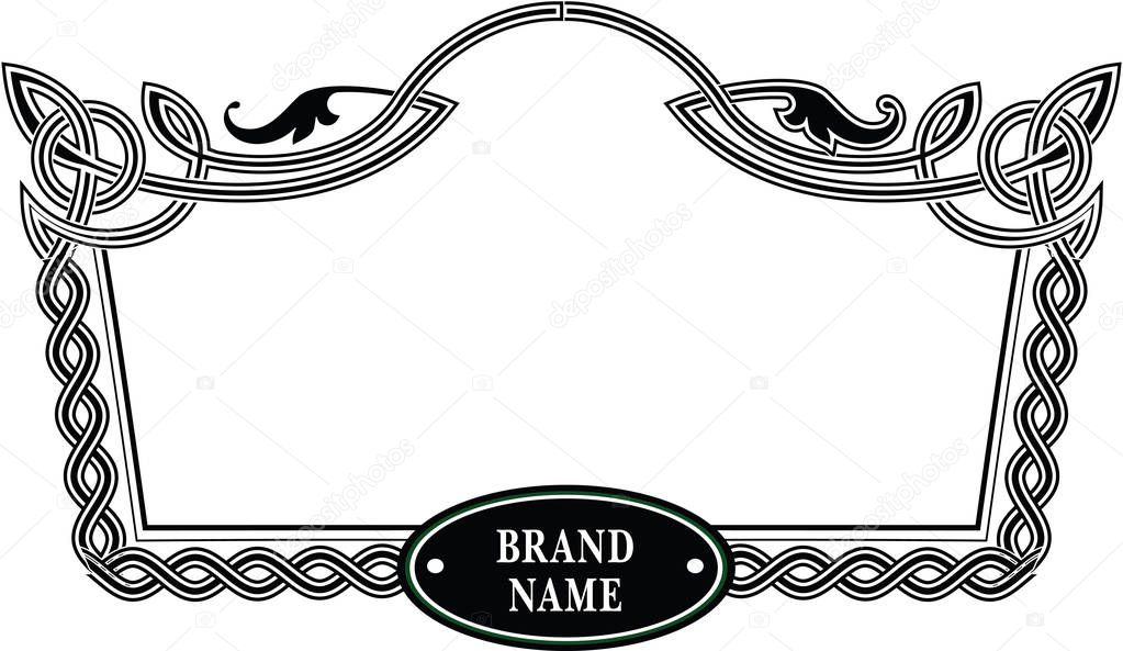 Ornamental decoration frame in celtic style. Vector