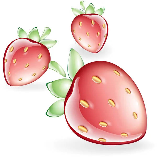 Fresa frutas signo vector icono . — Vector de stock