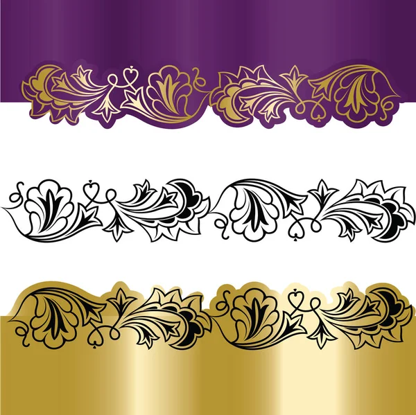 Modèle floral comme modèle pour l'étiquette de la bannière . — Image vectorielle
