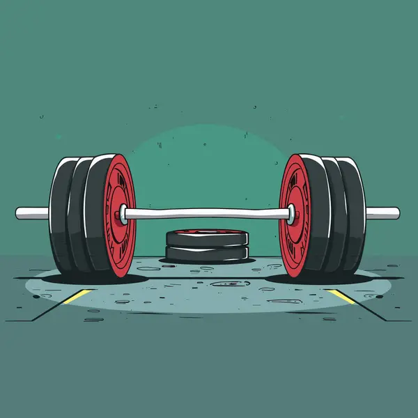 Dumbbells Barbells Vector Ilustración Equipo Gimnasio Logotipo Del Club Fitness Gráficos vectoriales