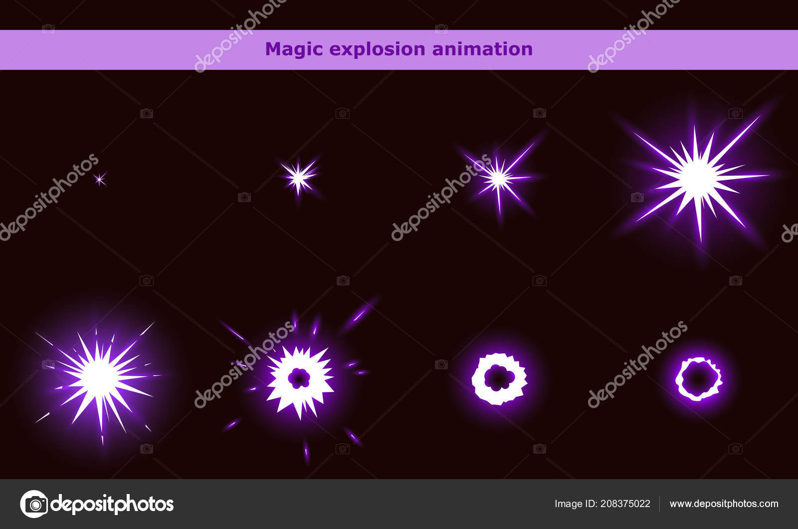 Magic flash animation frames for cartoon game Stock Vector Image by  ©megavic93 #208375022