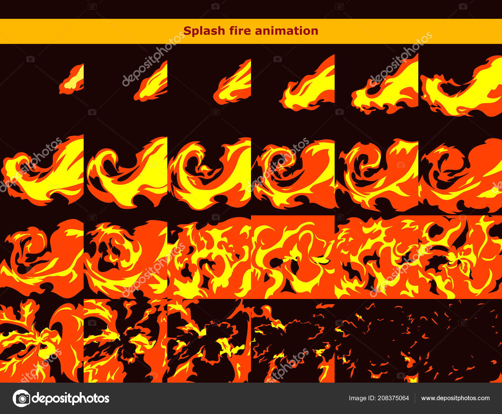 Fire splash explosion animation frames for cartoon game Stock Vector Image by ©megavic93 #208375064 Fire splash explosion animation frames for cartoon game Stock Vector Image by ©megavic93 #208375064