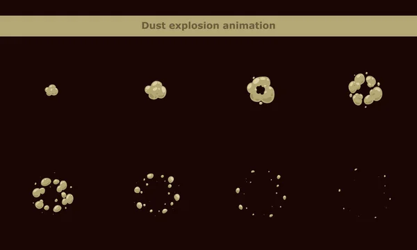 Toz duman animasyon kareleri için çizgi film oyunu