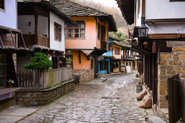 Etara, Gabrovo, Bulgaristan - 27 Mart 2016: Mimari etnografik kompleksi Etara yakınındaki şehir Gabrovo, Bulgaristan.