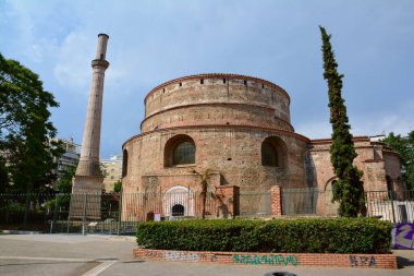 THESSALONIKI, GREECE - 25 Mayıs 2017: Galerius Rotunda, şimdiki Yunan Ortodoks Kilisesi Agios Georgios, Selanik. Makedonya, Yunanistan.