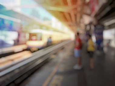 Tren istasyonu bulanık arka plan