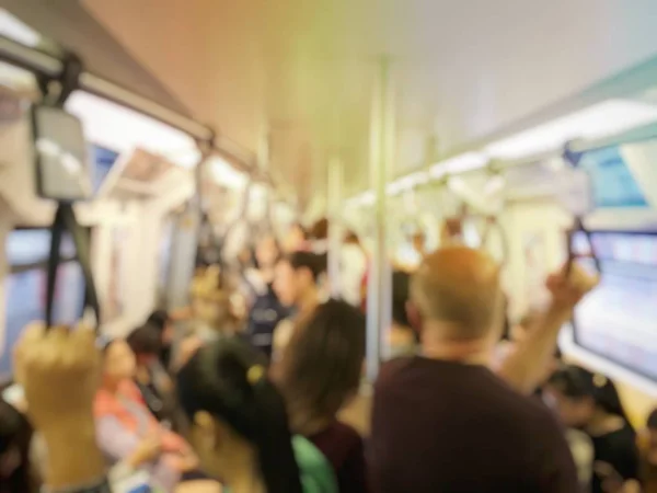 Blurred people in train. Travel concept