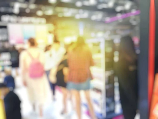 Blurred image of group of shopping people. Shopping concept.