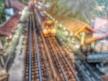 Vintage tren istasyonu bulanık arka plan