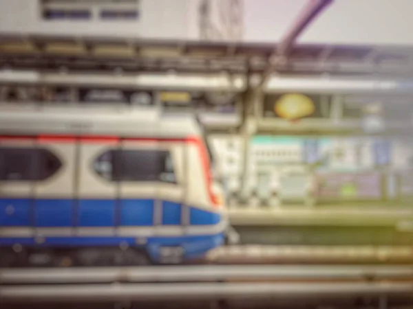 Vintage Estação Ferroviária Borrada Fundo — Fotografia de Stock